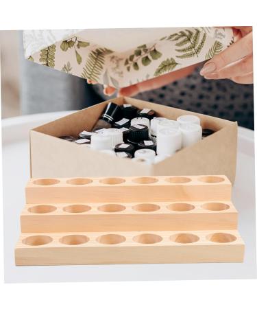 Exceart Essential Oils Storage Box - Wooden Aromatherapy Bottle Holder & Nail Polish Stand - Buy Online on GoSupps.com