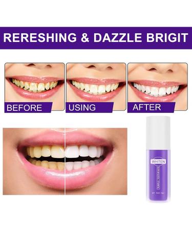 Uirheurd Whitening Purple Toothpaste Ksndurn Color Corrector Toothpaste Hi smile Ultra Whitening Purple Toothpaste Teeth Whitening Product - Buy Online on GoSupps.com