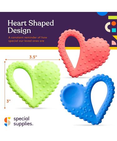 Special Supplies Teether Heart Spoon - Oral Motor Therapy Tool for Babies and Toddlers - BPA Free Silicone - Dual Use Spoon & Teether (24 Pack) - Buy Online on GoSupps.com