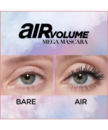 L'Oreal Paris Air Volume Mega Mascara - Lightweight & Long-lasting Volumizing Mascara - Blackest Black 0.3 Fl Oz - Buy Online on GoSupps.com