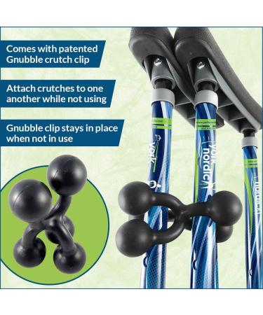 York Nordic Spring Cushion Crutches | Ideal for Sports Injuries & Travel | Adjustable Heights 47-66 inches | Compact Travel Size 22 inches | Black - Buy Online on GoSupps.com