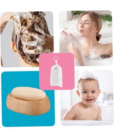 Mesh Soap Bag Foaming Net for Face Washing 5Pcs Soft Skin-friendly Soap Net with Hanging Rope PE Cleanser Foamer Bubble Net for Bathroom - Buy Online on GoSupps.com