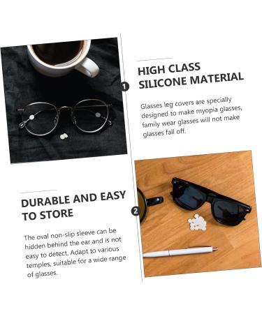 UONLYTECH 80 STK Anti-Slip Cover for Glasses | Silicone Handles & Ear Brass Tools | Slipproof Gel Sock Clip - Oval 1.4x0.6 | International Shipping Available - Buy Online on GoSupps.com