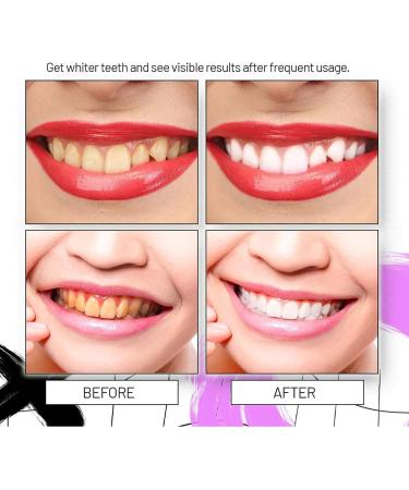 V34 Teeth Whitening Toothpaste Purple Teeth Whitening Toothpaste Whitening Foam Toothpaste to Remove Stains Improves Teeth Shine and Fresh Breath. - Buy Online on GoSupps.com