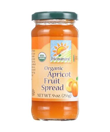 Bionaturae Organic Apricot Fruit Spread | Non-GMO | USDA Certified Organic | No Sugar Added | No Preservatives | Made In Italy | 9 oz