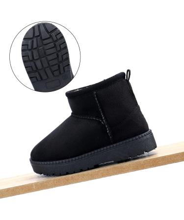MK MATT KEELY Baby Winter Booties | Warm Snow Boots for Toddlers Kids | Plush Shoes with Rubber Sole | 7.5 UK Child | Black - Buy Online on GoSupps.com