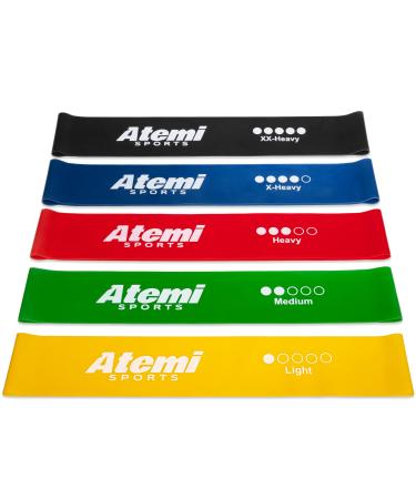 Resistance Bands Set of 5 | Exercise Bands for Glutes HIPS & Legs | Resistance Band Set for Women & Men | Glute Bands for Home Workout