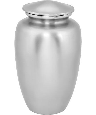 Cremation Urn for Adult Ashes Pewter Urn for Human Ashes Cremation Urns for Human Ashes Metal Hand Painted Burial and Funeral Cremation Urn With Elegant Finish - 10 Inch (25 CM) - Silver 10" Plain Silver - Buy Online on GoSupps.com