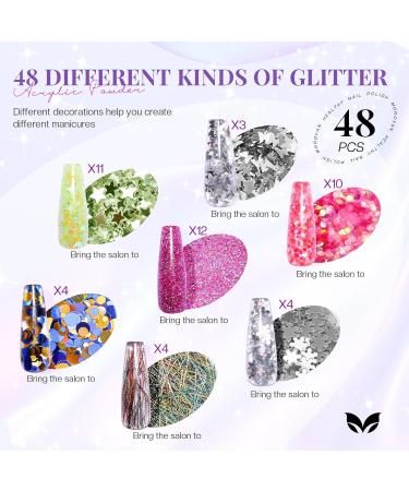 Morovan Poly Gel Starter Set - 8 Colors Nail Kit with UV Lamp & 48 Glitter | DIY Nail Art - Buy Online on GoSupps.com