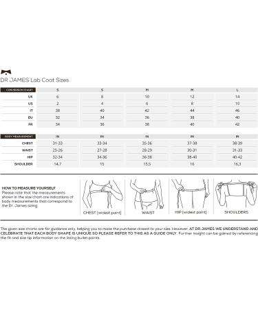 Dr. James Women's Lab Coat | Tailored Fit | Feminine Design | 33 Inch Length | White - Size 8 - Buy Online on GoSupps.com