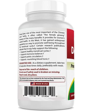Best Naturals Dong Quai 530mg 180 Capsules - Natural Menopause Support - Buy Online on GoSupps.com