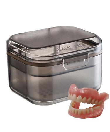 Rosixehird containers for false teeth |Holding containers prosthesis-beetle-owner box leak-proof with lid waterproof prosthesis holder bathing box storage drinking black