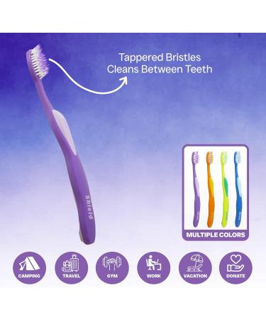 Soft-Tip Toothbrush for Sensitive Teeth - Super Soft Adult Toothbrushes (8 Count) - Gentle Care in 4 Colors - International Shipping Available - Buy Online on GoSupps.com