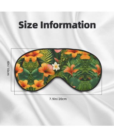 Hojas Tropicales Y Flores Print Double-Sided Eye Mask Soft and Light Blocking for Enhancing Sleep Quality - Buy Online on GoSupps.com