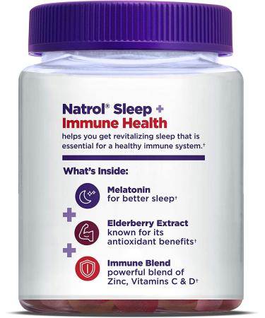 Natrol Sleep Immune Health Gummies - Melatonin & Elderberry (50 Count) - Buy Online on GoSupps.com