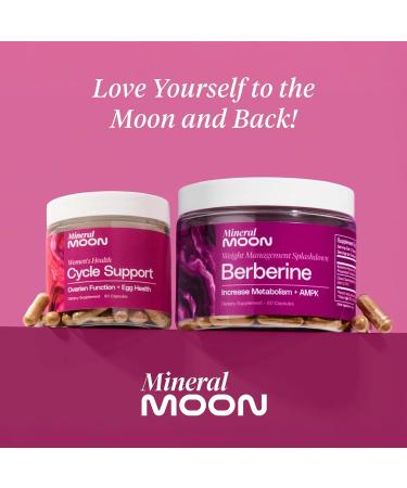 Mineral Moon Berbrine + Cycle Support Bundle - Hormonal Balance & Body Composition Wellness - Menstrual Cycle & Ovulation Support with Berberine Phytosome Vitamin B12 & Folic Acid - Buy Online on GoSupps.com