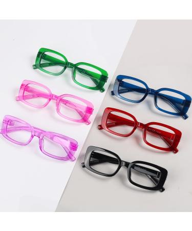 Fancy Screwless Metalless Reading Glasses for Women - 6 Pack with Spring Hinges | +2.00 2.0x Magnification 6 Stylish Colors - Buy Online on GoSupps.com