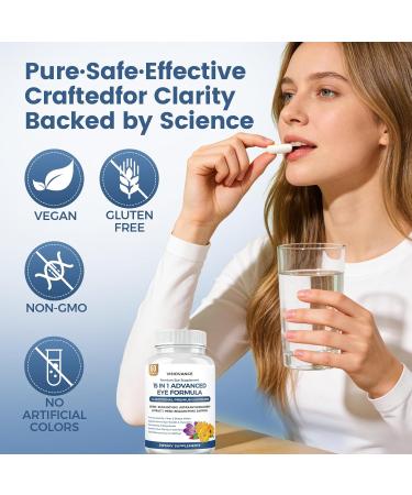 VisioVance 15 in 1 Advanced Eye Formula Neurobella Eye Supplement with Lutein Zinc Luteolin Zeaxanthin & Bilberry Extract 60 Capsules (1) - Buy Online on GoSupps.com