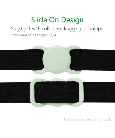 Kuaguozhe Bright Green Silicone Case for Apple AirTag - GPS Finder Dog Collar Holder & Pet Loop Sleeve - Buy Online on GoSupps.com