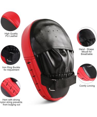 Odoland Kids 2-in-1 Boxing Gloves and Punching Mitts Set | Focus Pads for Boxing, Kickboxing, Karate, Muay Thai, MMA Training - Buy Online on GoSupps.com
