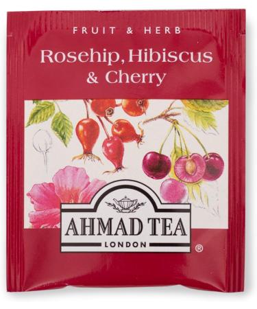 Ahmad Tea Rosehip Hibiscus & Cherry Fruit Herbal Infusion - 20 Tea Bags - Buy Online on GoSupps.com