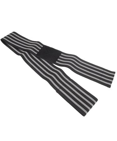 Sports Elbow Brace Compression Bandage - Elastic Support Sleeve for Injury Recovery | Ideal for Athletes - Black & Gray Stripes - Buy Online on GoSupps.com