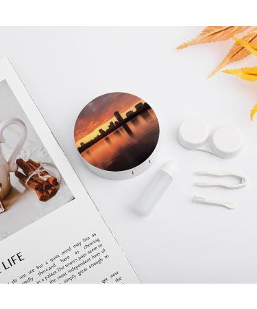 Boston Charles River Skyline Sunset Contact Lens Case - Portable Travel Storage Box - Buy Online on GoSupps.com