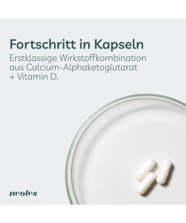 High Dose Calcium Alpha-Ketoglutarate with Vitamin D - Vegan Gluten-Free 60 Capsules - Pure & Lab-Tested Supplements - Buy Online on GoSupps.com