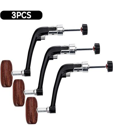 Lixada 3PCS Fishing Reel Power Handle Grip - Non-Slip Foldable Wooden Knob for Spinning Reel - Replacement Grip Parts - Buy Online on GoSupps.com