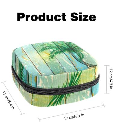 GIAPB Period Bag - Sanitary Napkin Storage & Travel Makeup Pouch - Vintage Wooden Design - Buy Online on GoSupps.com