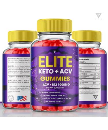 Elite Keto ACV Gummies - Advanced Weight Loss Supplement (2 Pack, 120 Gummies) - Buy Online on GoSupps.com