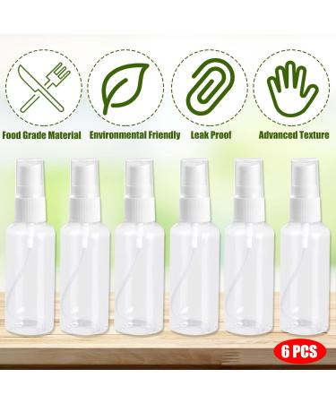 6 Pack Spray Bottles 50ml Small Spray Bottle Fine Mist Clear Plastic Empty Spray Bottle Mini Travel Bottle Set Cosmetic Travel Spray Bottles for Toiletries Leakproof Refillable Liquid Containers - Buy Online on GoSupps.com