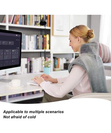 Buy Heating Pillows for Neck & Shoulders - Soft Plush 6-Gear Adjustable Heated Wrap - 37x22 inches - Perfect for Pain Relief! - Buy Online on GoSupps.com