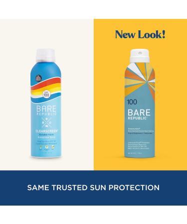Bare Republic Clearscreen Sunscreen SPF 100 Sunblock Spray Water Resistant with an Invisible Finish 6 Fl Oz (Pack of 2) - Buy Online on GoSupps.com