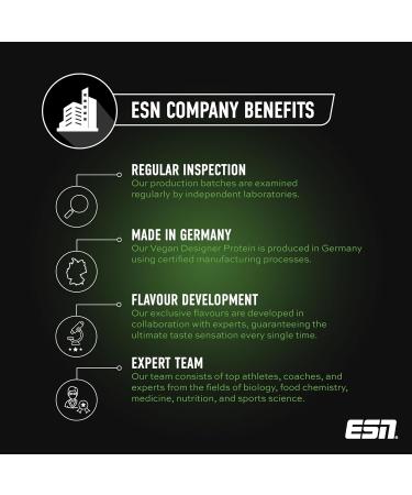 ESN Vegan Designer Protein Powder Milky Chocolate 2 x 910 g Can + Free Shaker - Muscle Building and Recovery Milky Chocolate 910 g (Package of 2) - Buy Online on GoSupps.com
