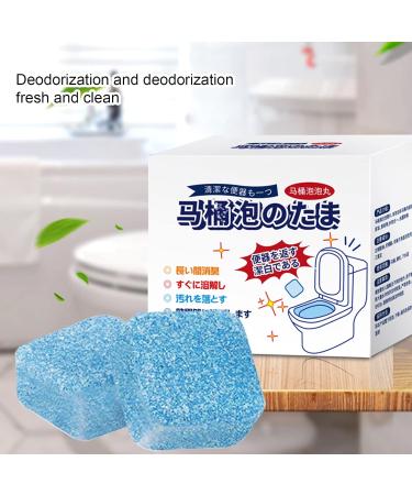 Unizhouxi Toilet Effervescent Tablets Easy to Use Urine Stain Deodorant Dirt Cleaner Refresh Air Quick Cleaning Blue - Buy Online on GoSupps.com