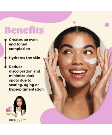 KirahGlow Skin Envy Face Lightening Cream | Best Moisturizer for Discoloration & Acne Scars | Hypoallergenic and Suitable for Sensitive Skin | Vitamin E & Deep Hydration for Glowing Skin 8oz - Buy Online on GoSupps.com