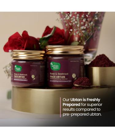 Mother Sparsh Rose & Beetroot Face Ubtan Powder for Natural Radiance and Even Skin Tone | Enriched with Rose Beetroot Mosambi & Cashews (Best For All Skin Type) | 75 gm - Buy Online on GoSupps.com