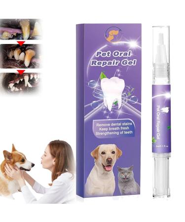 Pet Oral Repair Gel Pet Oral Restoration Gel Pet Teeth Repairing Kit Pet Teeth Whitening Pen Pet Breath Freshener Keep Your Pet Oral Healthy (1PCS)