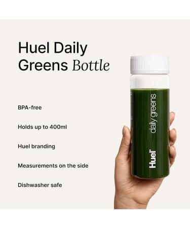Huel Daily Greens Bundle | Single Serve Original + Bottle | Superfood Greens Powder | 91 Vitamins Minerals and Wholefood-Sourced Ingredients | 12 Servings | Lockable Lid to Avoid Spills | BPA Free - Buy Online on GoSupps.com