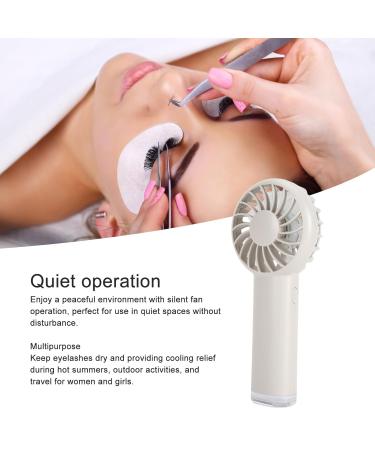 Handheld Eyelash Fan Adjustable Mini Portable Lash Fan Speed Quiet Operate Portable USB Rechargeable Small Handheld Lash Fan for Women Girls - Buy Online on GoSupps.com
