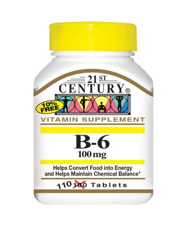 21st Century B-6 100 mg - 110 Tablets Pack of 6