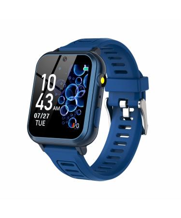 Smart Watch for Kids Boys, Kids Smart Watch Boys With 24 Games Alarm Clock Calendaring Camera Music Player Time Display Video & Audio Recording, Toys for 3-12 Years Old Boys Touchscreen Toddler Watch blue
