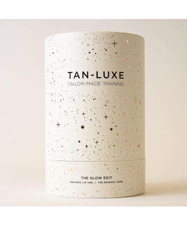 Tan-Luxe The Glow Edit | Containing Travel Sized The Gradual Self-Tan Lotion 100ml & The Face Mini Self-Tanning Drops in Shade Light/Medium 10ml - Buy Online on GoSupps.com