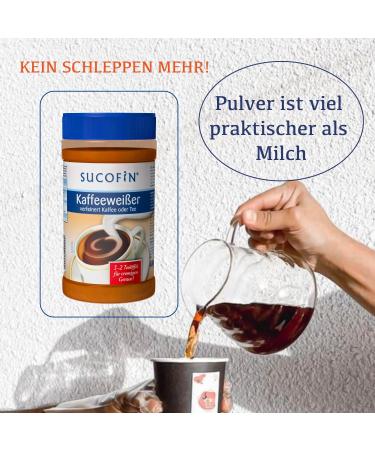 SUCOFIN Lot de 6 bo tes de 400 g de caf blanc - Pour affiner le caf et le th facilement solubles - Longue dur e de vie - Remplacement parfait du lait en poudre - Lot de 6 pour un plaisir cr meux - Buy Online on GoSupps.com