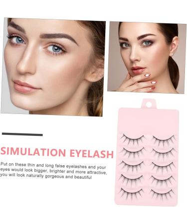 POPETPOP Magnetic False Eyelashes 5 Pairs Eyelash Make up 5d Extend Fiber Natural False Lashes - Buy Online on GoSupps.com