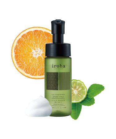 iroha Intimate Wash Foam - Citrus & Bergamot | pH Balanced Moisturizing Made in Japan | 60 Uses | 5 fl oz - Buy Online on GoSupps.com