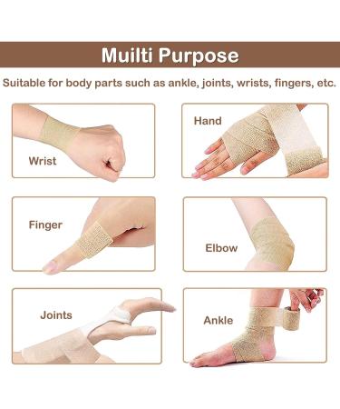 Self Adhesive Bandage Wrap - 9 Pack 1"x5 Yards Elastic Athletic Tape for Ankle Wrist Finger - Multi Color Stick Wraps for Sports - Buy Online on GoSupps.com