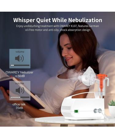 Asthma Nebulizer Machine for Adults and Kids - OWAREY Off-white with Tubing, Mouthpiece, and Masks - Buy Online on GoSupps.com