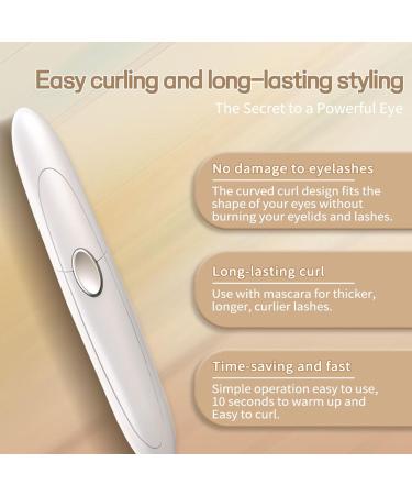 kivrimlarv Electric Eyelash Curler - USB Rechargeable Warmer | USB Wand Curler with Ergonomic Design Quick Warm-Up Three- Temperature Contro - Buy Online on GoSupps.com